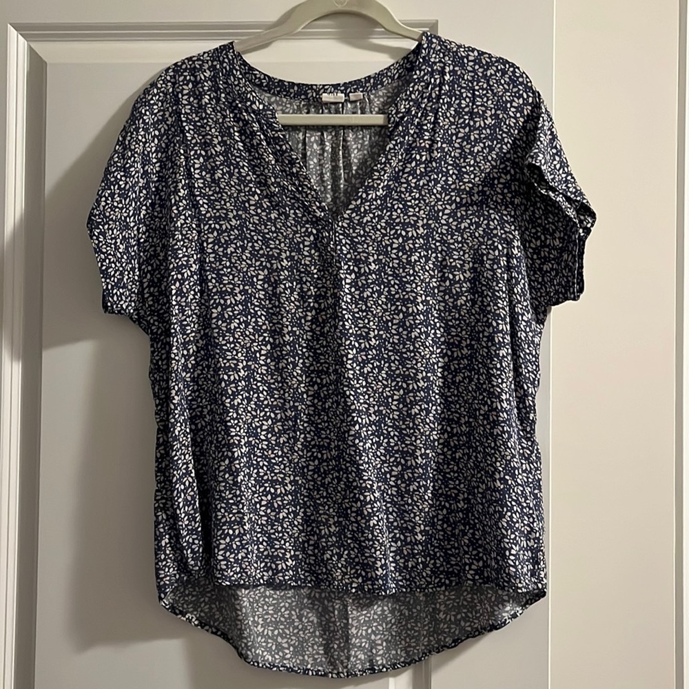 GAP Blue Floral Blouse